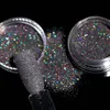 Gradient Shiny Glitter Glitter Zestaw Laser Sparkly Manicure Nail Art Chrome Pigment Silver DIY Art Decoration Kit