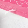 28*42cm Pink Heart Pattern Plastic Post Mail Bags Plastic Gift Bag Poly Mailer Self Sealing Mailer Packaging Envelope Courier Express Bag