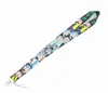 Cartoon Nekkoorden Sleutelhanger Badgehouder ID Creditcardpas Hangtouw Lariat Lanyard voor sleutels Anime Accessoires