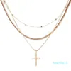 Designer-couche pendentif croix mélange Vintage ins modèle avec collier choker fille gros bijoux