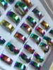 50 sztuk Kolorowe Mix 4 6 8mm Band Pierścionki Mężczyźni Kobiety Ze Stali Nierdzewnej Pierścionki Hurtownie Moda Biżuteria Dużo