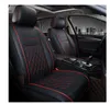 Covers Universal PU Leather Car Auto Seat Cover Interiör Tillbehör Kudde Autocovers med däckspår för bilar Styling Seat Covers