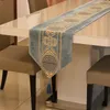 Modern Light Luxury Chenille Embroidered Dining Table Runners European Tea Table Cloth Hotel Decoration Bed Runner