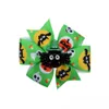 3" Клип тыква Печатных лент Hairbows девушка Halloween Party танец волосы Дети Hairgirps Barrettes Аксессуары для волос