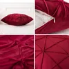 Effen Kleur Fluwelen Kussenhoes Blauw Roze Plaid Geometrische Kussensloop 45 45 Home Decoratieve Kussens Voor Sofa Sierkussen Covers288e