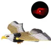 pestcontrol 17inch Realistic Sounding Electronic Flying Eagle Sling LED Hovering Hawk Birds Scarer Fun Toy Pest Control