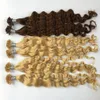 Индийские волосы девственницы 1 г / прядь глубоко вьющиеся вьющиеся волосы наклоне