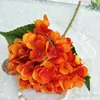 Artificial Hydrangea Flower Fake Silk Single Real Touch Hydrangeas 8 Colors for Wedding Centerpieces Home Party Decorative Flowers