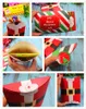 ギフトラップクリスマスボックスグリーン枕シェイプハッピーキャンディーバッグレッドカラーペーパークッキーボックスバッグ1
