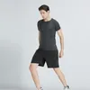 Män sommar kör shorts crossfit shorts snabb torr män fitness gym med fickan