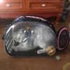 ポータブルキャリア透明折りたたみ猫パックペットバックパック犬ユニバーサルトラベルアウトバッグパッケージ通気性ボックス5937334