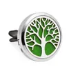 10pcslot 14 options family trees Car Air Freshener 30mm Essential Oil Perfume Car Locket Diffuser vent clip 100p oil pads1575474