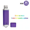 In blocco 50pcs 8gb USB 2.0 Flash Drive Accendino Design Flash Drive Memory Stick Memory Stick per il computer Indicatore LED per laptop Multi-colori