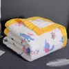 Fashion 6 Layers Muslin Cotton Baby Sleeping Blanket Swaddle Breathable Infant Kids Children 110*110CM Quilt