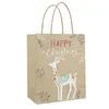 Presente papel do Natal Sacos de Santa Sacks Kraft Paper Crianças Partido Bag favores Caixa Decorações de Natal para Início de Ano Novo