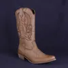 Venda imperdível-HZXINLIVE Vintage Western Cowboy Boots para mulheres Clássico Bico Bicudo Botas Cowgirl Cowgirl Botas Salto Quadrado Sapatos até o Joelho