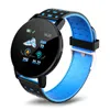 NUOVO 119 più Smart Watch Braccialetti Pressione sanguigna Rotondo Bluetooth Smartwatch Orologio da donna Tracker sportivo impermeabile per Android Ios