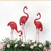 Железное искусство Красный фламинго для свадебной дороги свинец украшения партии ремесла моделирование животных фотографии окна торговый центр украшения реквизит