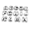 130PCS ! Alphabet Letters Accessory Wholesale 8MM Half Rhinestone A-Z Letter Charms For Jewelry Bracelets Making LSSL05*130