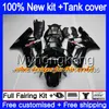 Body + Tank voor Kawasaki 600cc ZX600 ZX636 ZX-6R 2003 2004 211MY.94 ZX 636 6 R ZX6R 03 04 ZX-636 ZX-600 ZX 6R 03 04 PAARSE WHITE FUNLING