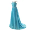 2019 Sexy Scoop Crystal Backless A-Line Party Gowns With Criss-Cross Chiffon Plus Size Formal Evening Celebrity Dresses BE37