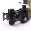 Compass Wrench Thermometer 15In1 Survival Bracelet Multifunction Military Emergency Camping Rescue EDC Bracelet Escape Tactical W7237237