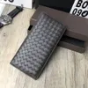 Borsa intera Suppy di fabbrica Vari portafogli in pelle intrecciata a mano Portafoglio lungo autentico Borsa intera per porta carte da uomo Porta carte Gif266T