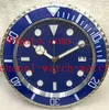 8 Style High Quality Wall Clock Watch 34cm x 5cm Rostfritt stål Kvarts rörelse Blå Luminescerande Klockor