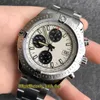 Toppversion Challenger a13388111c1a1 cal.13 Chronograph Automatic White Dial Mens Watch Steel Case One Way Ratchet Bezel Designer Klockor