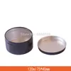 120ML Aluminum Cosmetic Jar Empty Round Black Cream Pot Candy Box Dia 75mm Little Aroma Candle Box Tin Cans Metal Container