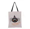 New Halloween Gift Bags Cotton Canvas Hand Bags For Pumpkin Devil Spider Printed Halloween Candy gift Sack Bags DC847