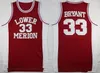 NCAA Hombre UConn Huskies College Gianna Maria Onore 2 Gigi Camisa cosida Mamba KB # 33 # 8 # 24 Lower Merion High School Memorial Camisetas de baloncesto cosidas S-3XL