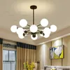 Modern DNA Glass Pendant Lamp Globe Suspension Light Restaurant Hall Hotel Bedroom Blue White Clear Amber Iron Hanging Lighting