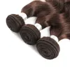 Couleur 4 Brown Brésilien Brésilien Wave 4 Poules de paquets Remy Remy Human Hair Extension non transformée vierge brésilien Body Body Wave7827704