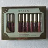 Nowy Stila Pobyt All Day Sparkle All Night Lipstick Holiday Set Kit 6 sztuk 8 sztuk Lipgloss Set Dropshipping