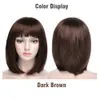 الحجم: اختر لون قابل للتعديل وأسلوب 1PC الاصطناعية شعر مستعار قصير مستقيم كامل الشعر الباروكات تأثيري الأسود بني داكن بني الأزرق