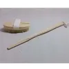 100% poils de sanglier naturels détachables à long manche en bois bain sec corps brosse de bain exfoliante brosse de bain ZZA1514-2