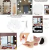 10 Bulbs Vanity LED Makeup Mirror Lights Dimmable Bulb Warm/Cold Tones Dressing Mirror Decorative LED Bulbs Kit Makeup Accessory