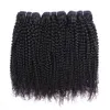 Trames Couleur naturelle Afro crépus bouclés cheveux humains paquets Double trame 2/3Pc Remy indien cheveux humains tissage 1026 pouces aucun rejet 9095 g/P