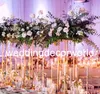 Nouveau style eventos décoration de mariage salle de bal cylindre blanc mental vase floral decor291