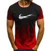 T-shirt mimetica a maniche corte con stampa sportiva casual alla moda, T-shirt da uomo con stampa di personalità estiva. C19041901