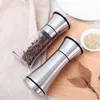 Kitchen Stainless Steel Pepper Grinder Peppers Mills Bottles With Adjustable Coarseness Funnel Grinders Machine Cooking BH3175 TQQ