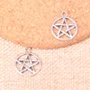 98pcs Charms Star Pentagramm 16mm Antike Making Anhänger fit Vintage Tibetan Silber DIY Handmade Schmuck247h