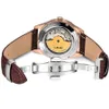 Lige Marke Männer Uhren Automatische Mechanische Uhr Sport Uhr Leder Casual Business Retro Armbanduhr Uhren Hombre Y19061905