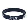 100PCS Verzetten Soorten Discriminatie Ingeslagen Vuist BLM Black Lives Matter Siliconen Rubber Armband voor Promotie Gift272x