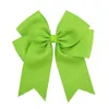 Cała 6 -Quot Large Bow Baby Girl Solid Ribbon Cheer Bow z klipem aligatora ręcznie robione dziewczyny