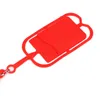 Universal Soft Silicone Card Slot Holder Cell phone Case with Lanyard Neck Strap Pouch for iphone 12 mini 11 Pro Max XR DHL