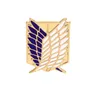 4 colori Attack on Titan Badge Spilla Shingeki No Kyojin Cabochon Spilla smaltata blu nera Patch Wings of Freedom Anime Pins SHU62