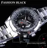 Winner Racing Designer Mans Watches Sport Military Automatic Sport Watch Silver Stainless Steel Calendar Display Fashion Luxury Wa7100914