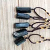 Healing Raw Natural Crystal Black Tourmaline Stone Pendant Raw irregular Crystal Stone Necklace233C